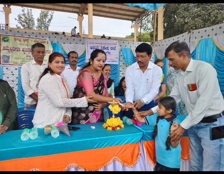 Lamp-lighting at a school function